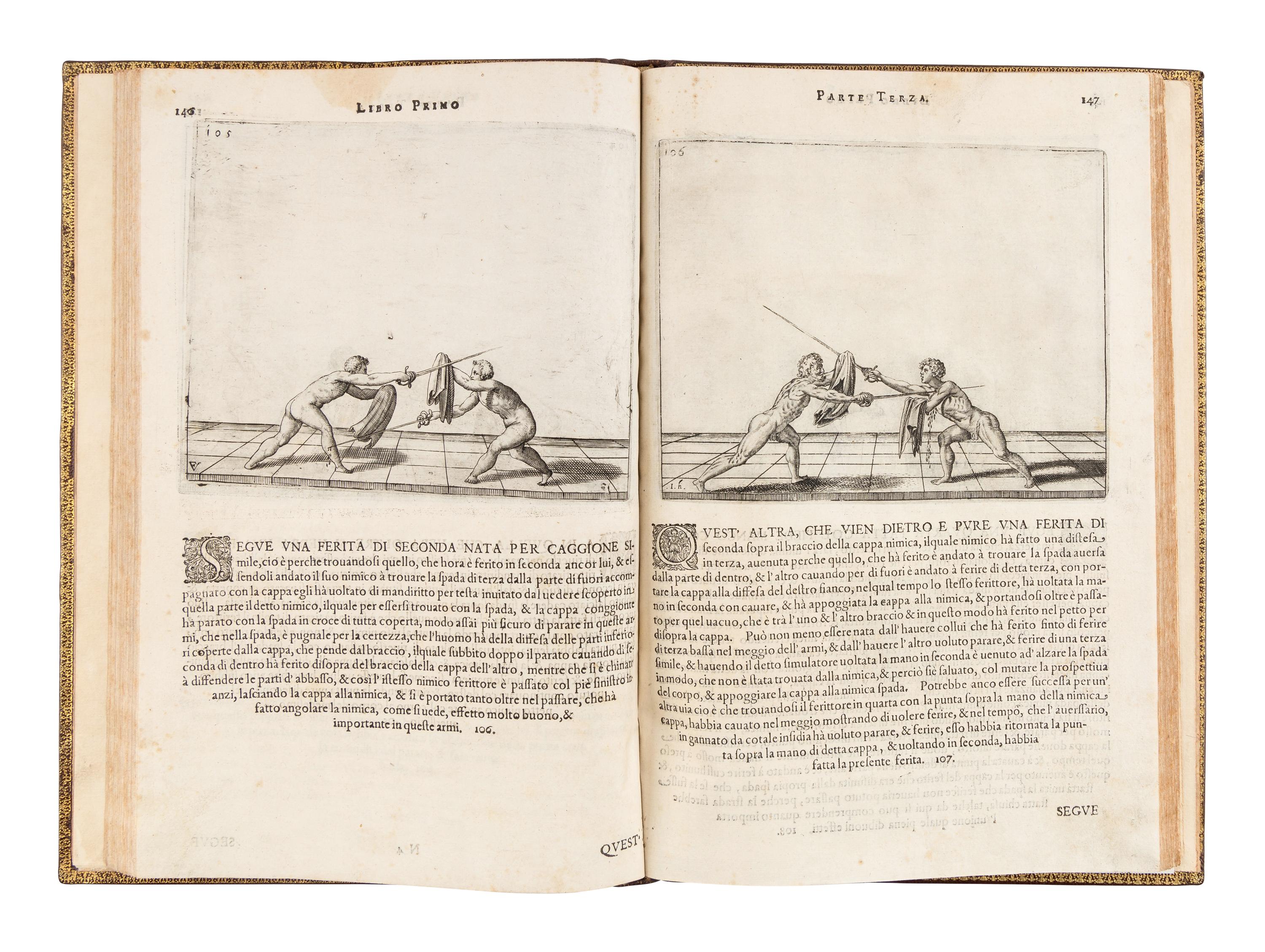 FABRIS, Salvator (1544-1618). De lo Schermo, overo Scienza d’Arme . Padua: Pietro Paolo Tozzi, 1624.