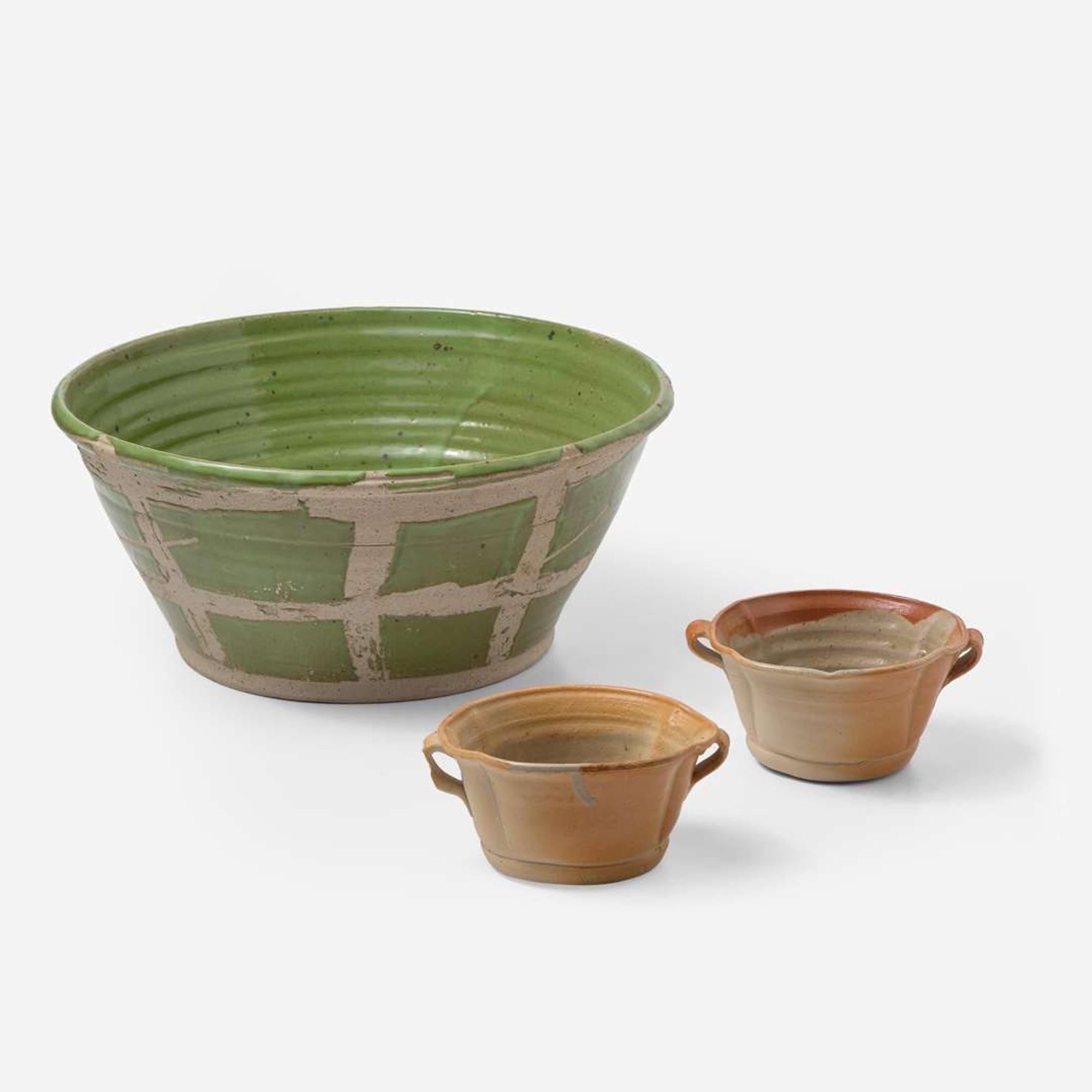Betty Woodman (American, 1938-2018) Three Serving Bowls, USA, circa 1978
