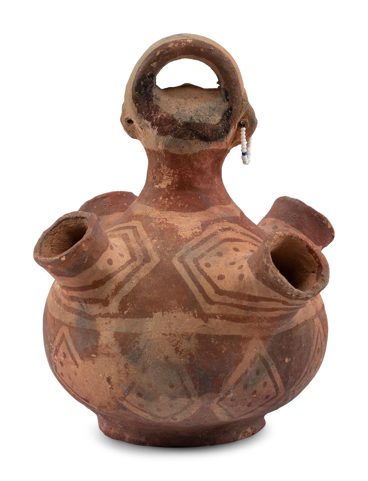 Mojave Four-Spout Figural Pottery Jar
