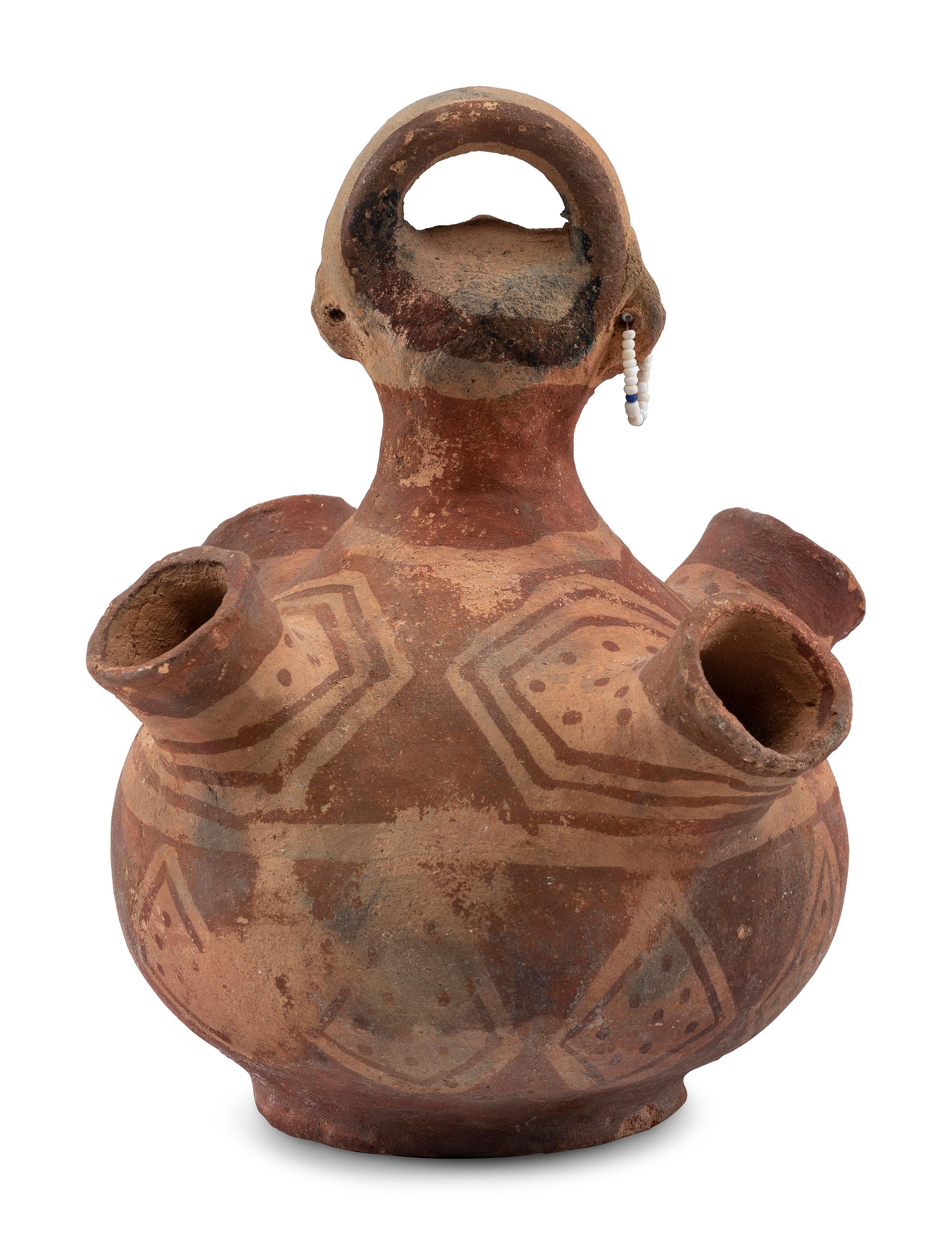 Mojave Four-Spout Figural Pottery Jar