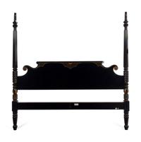 A Regency Style Black-Painted Canopy Bed
