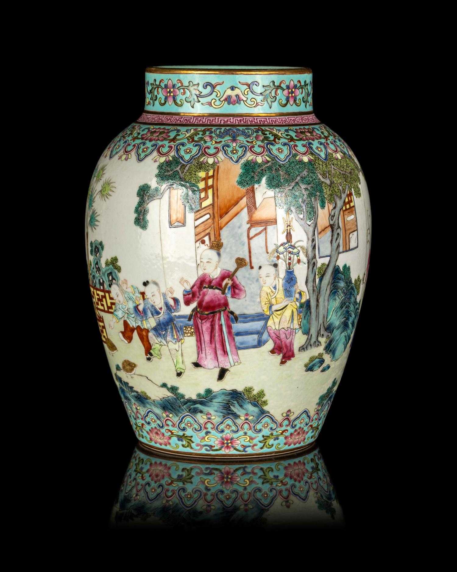 A Chinese Famille Rose Porcelain Jar