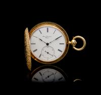 An 18 Karat Yellow Gold Key Wound Hunter Case Pocket Watch, James Courvoisier, Circa 1867,