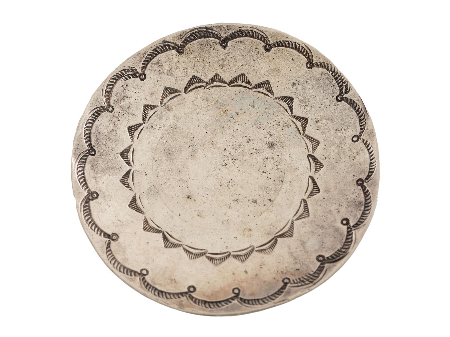 Navajo Stamped Silver Dishes