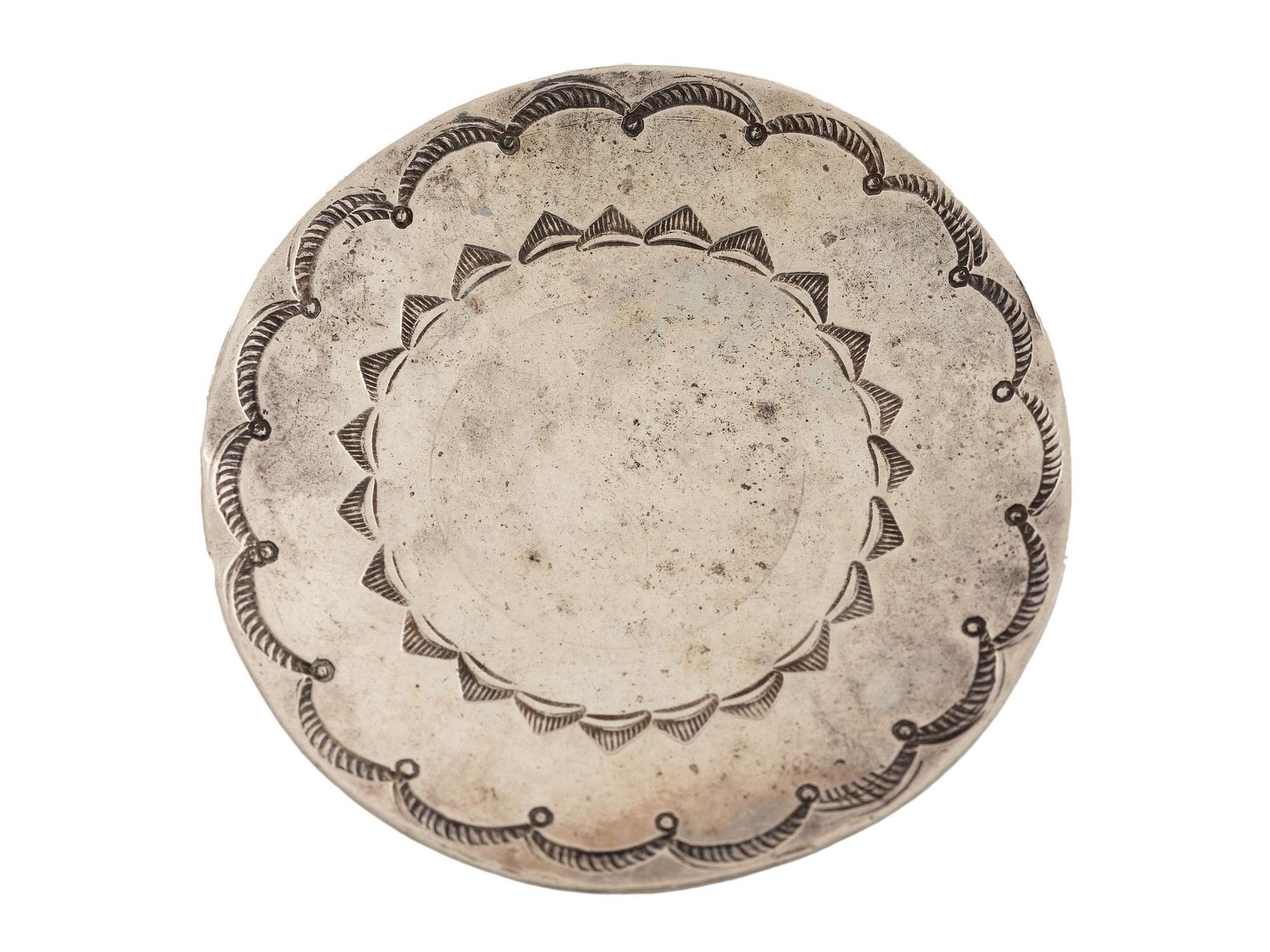 Navajo Stamped Silver Dishes