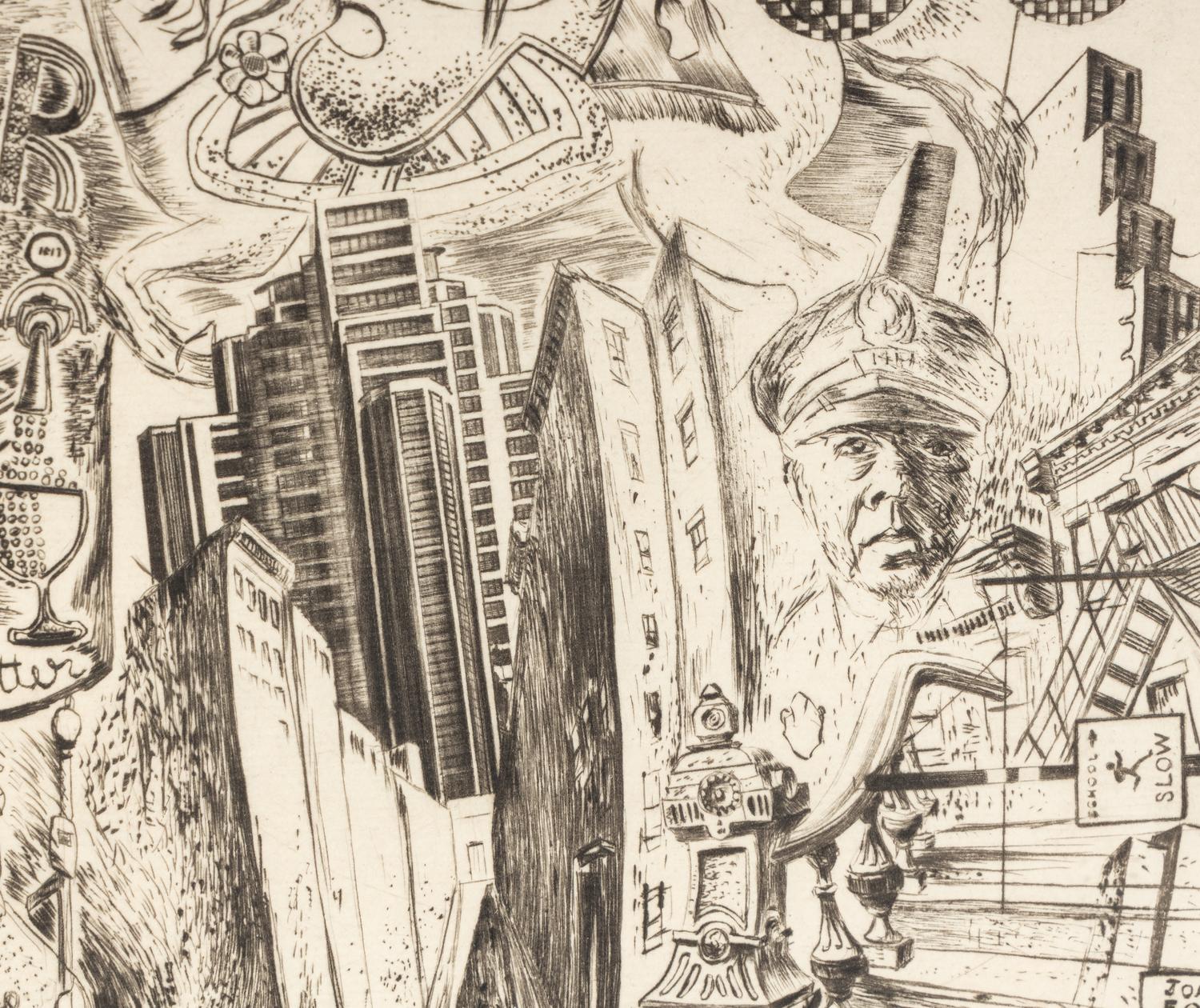 European Landscape , 1942 and City Landscape , 1943 (two works)