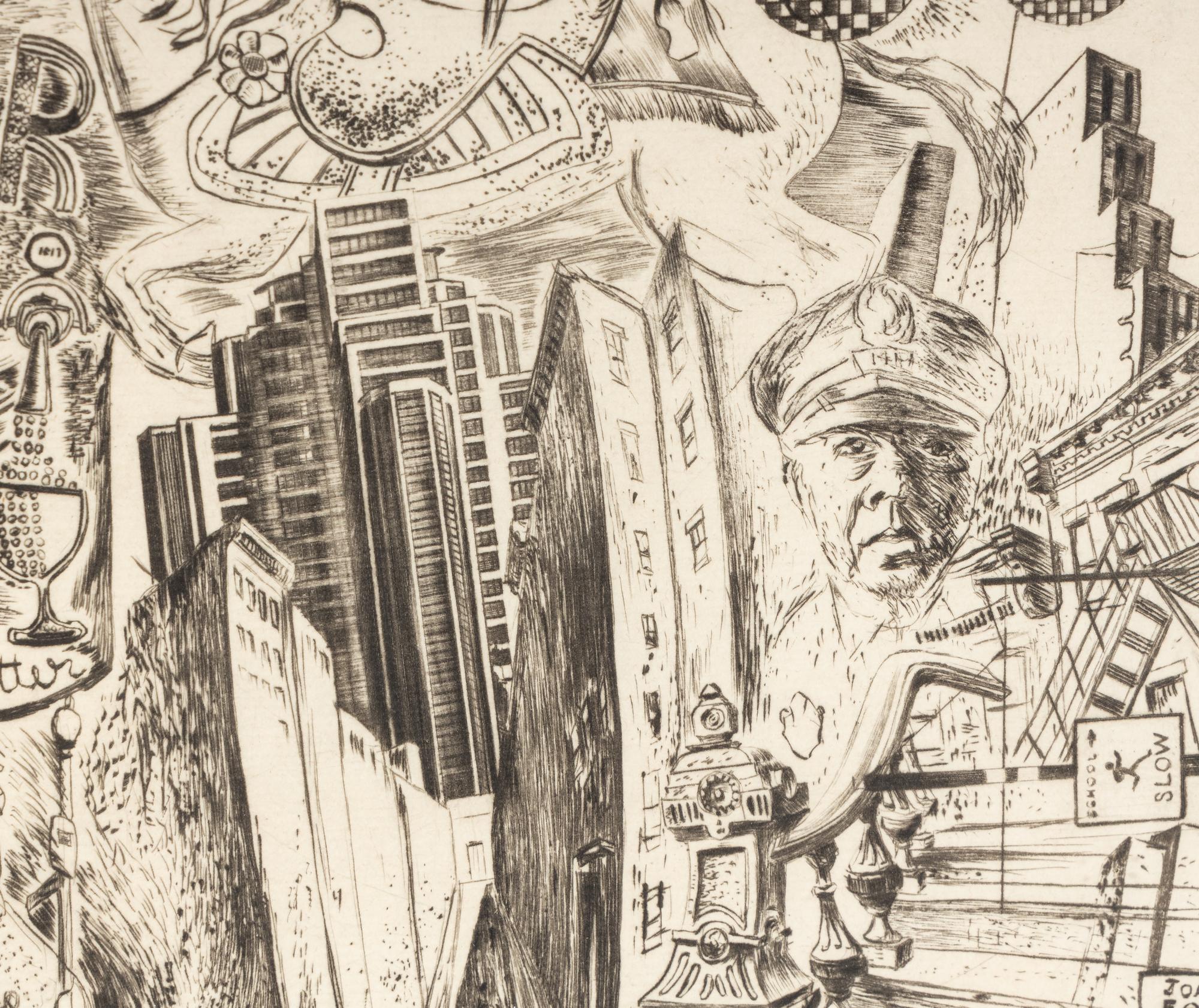 European Landscape , 1942 and City Landscape , 1943 (two works)