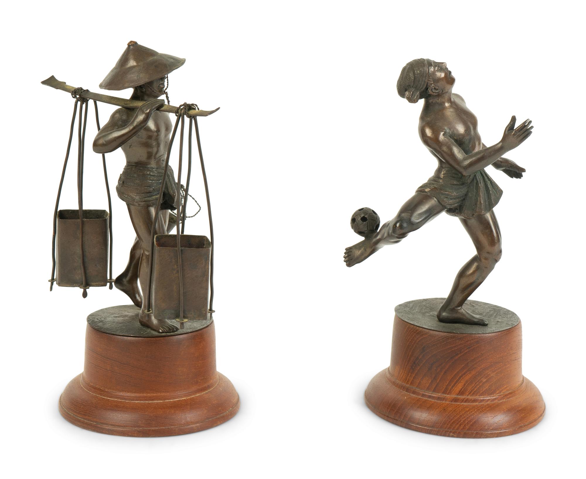 Two Japanese Bronze Figures — 19TH/20TH CENTURY