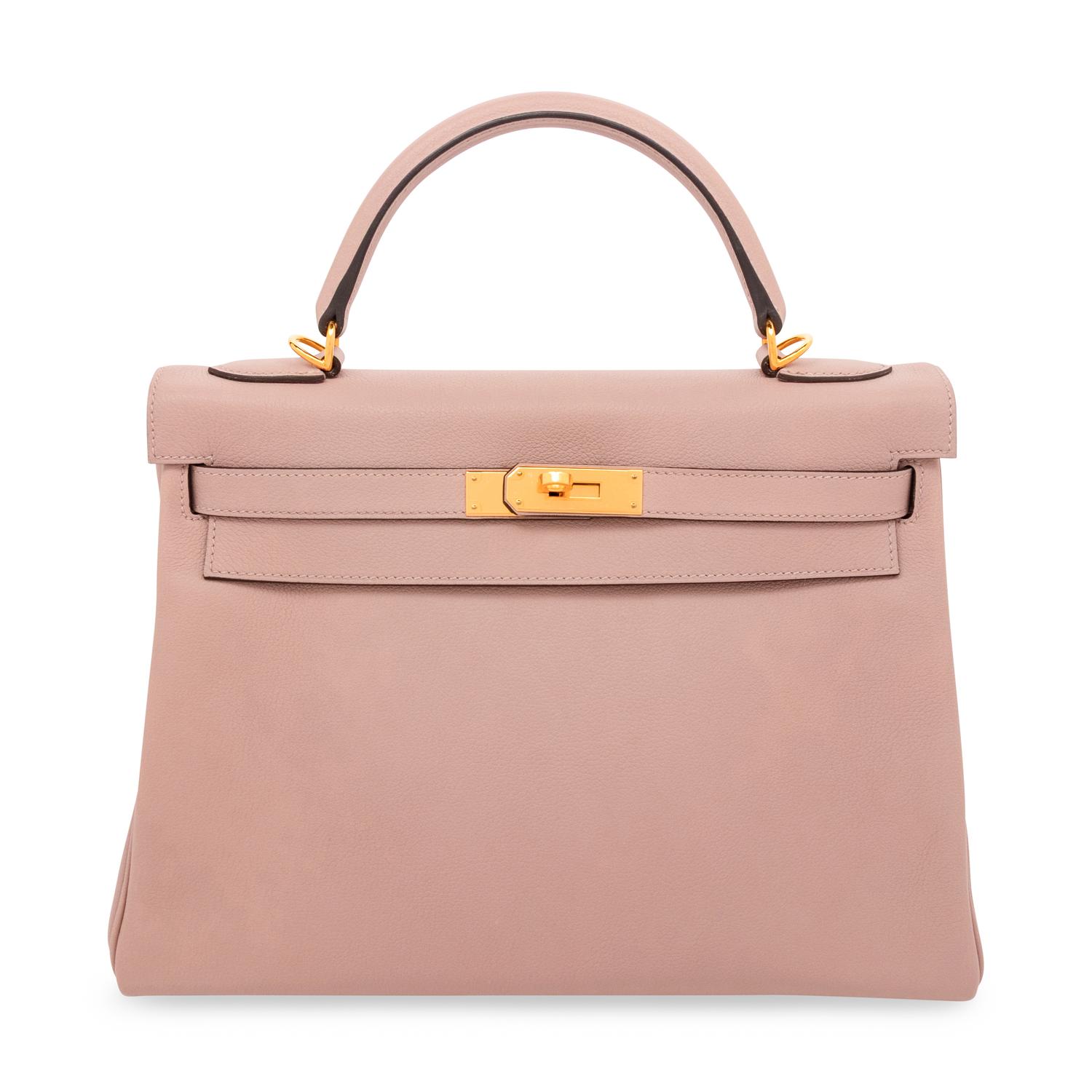 HERMÈS, KELLY 28 RETOURNE IN GLYCINE EVERCOLOR