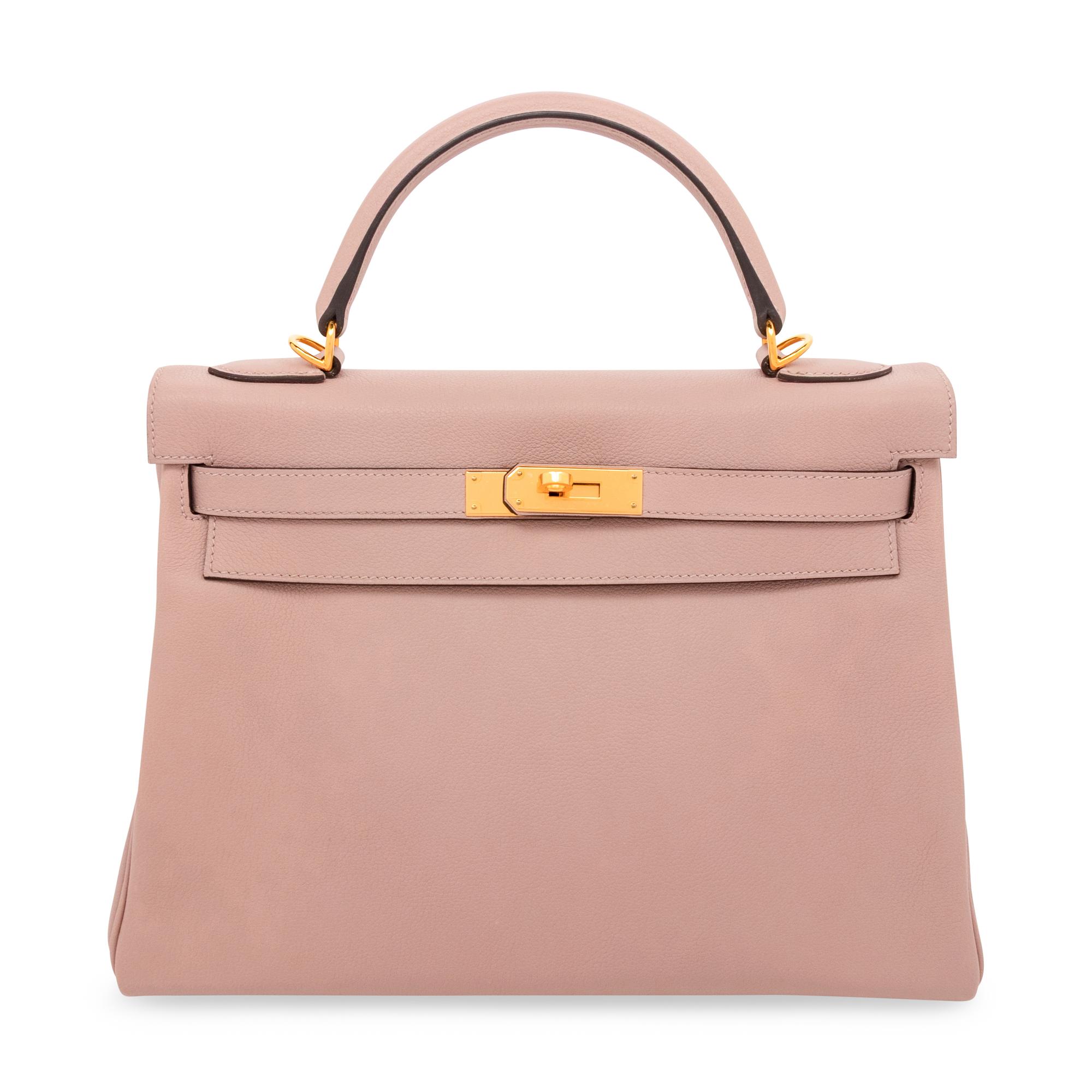 HERMÈS, KELLY 28 RETOURNE IN GLYCINE EVERCOLOR