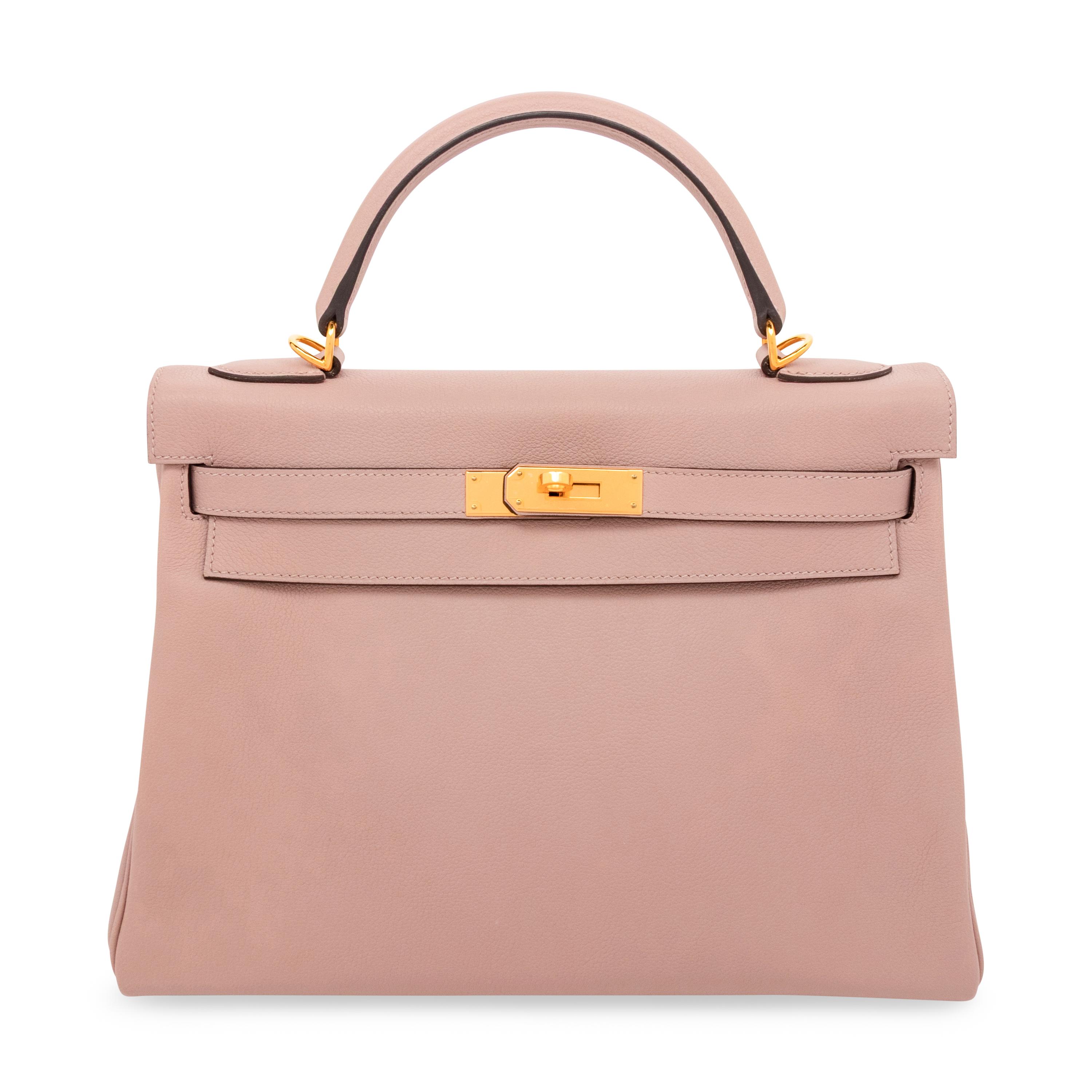 HERMÈS, KELLY 28 RETOURNE IN GLYCINE EVERCOLOR