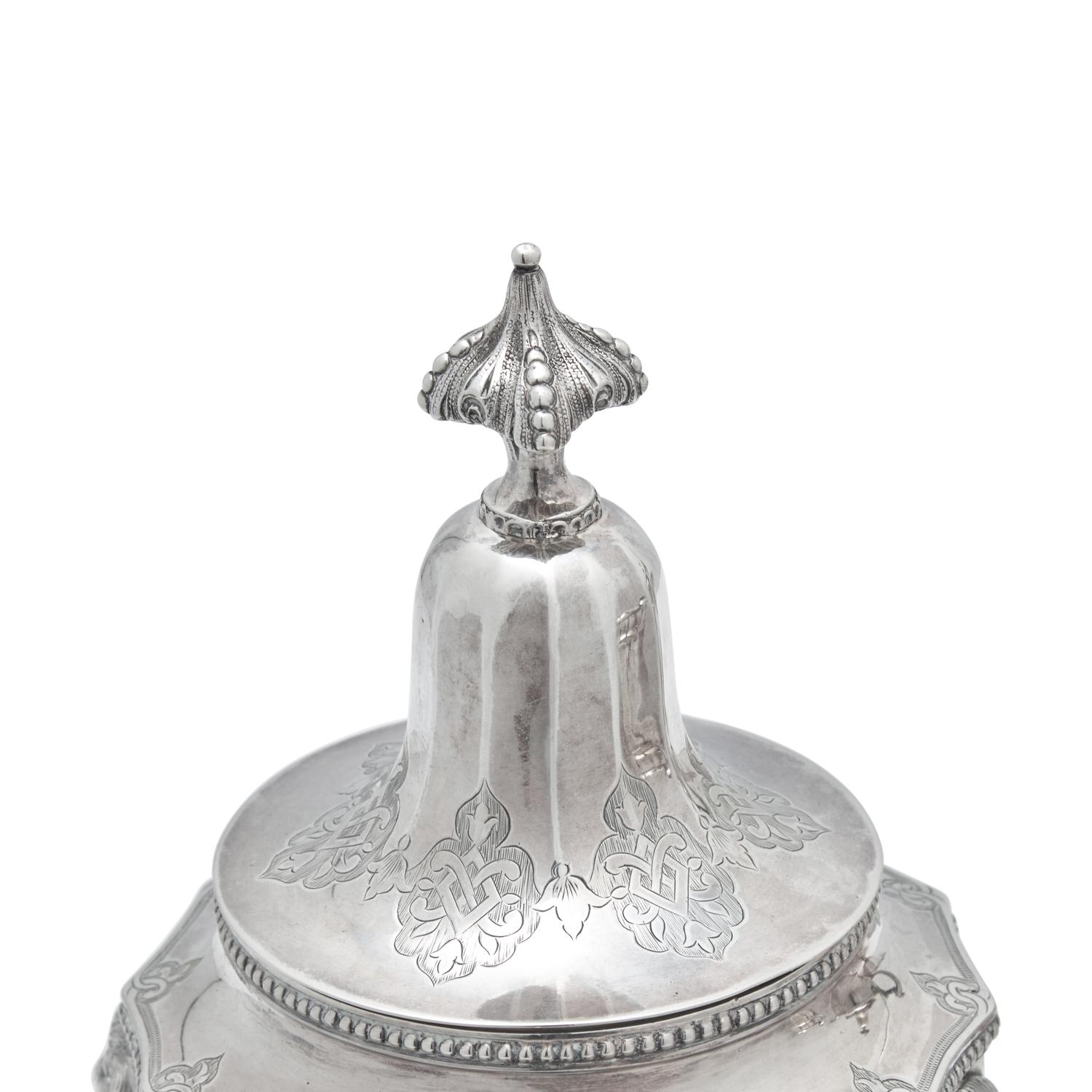 A Neoclassical Four-Piece Silver Tea Service