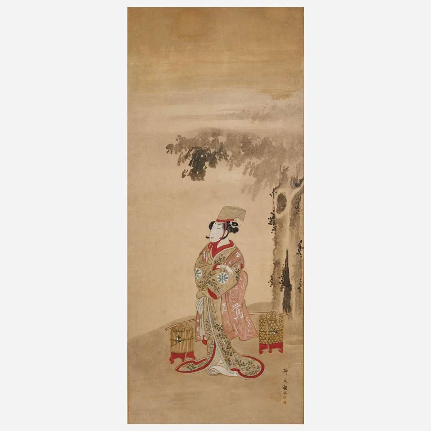 Yanagi Buncho 日本六开屏风 (Japanese b.1764-d.1801)