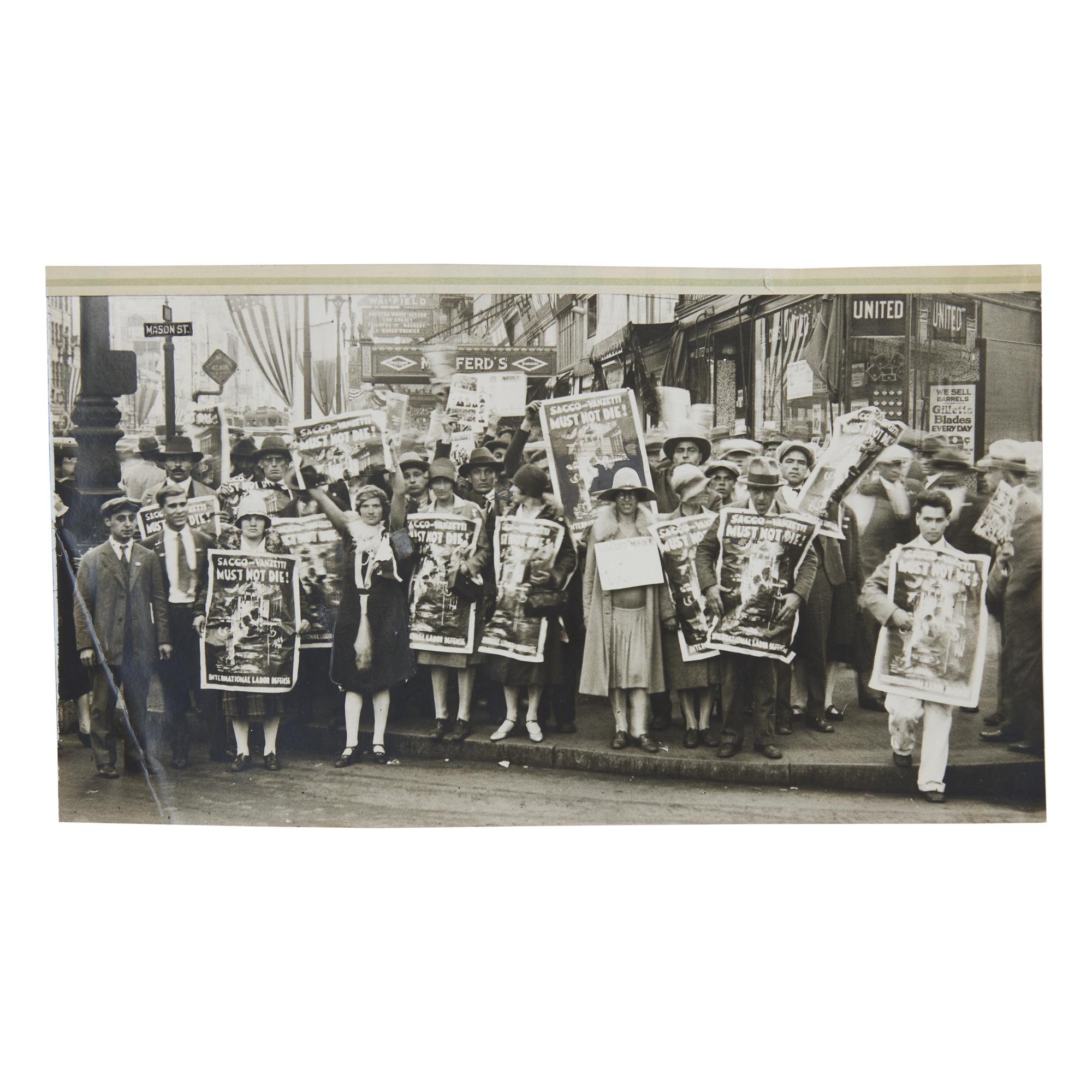 [Sacco and Vanzetti] Press Photo of a San Francisco Protest in Support of Italian Anarchists, Sacco and Vanzetti, 1927