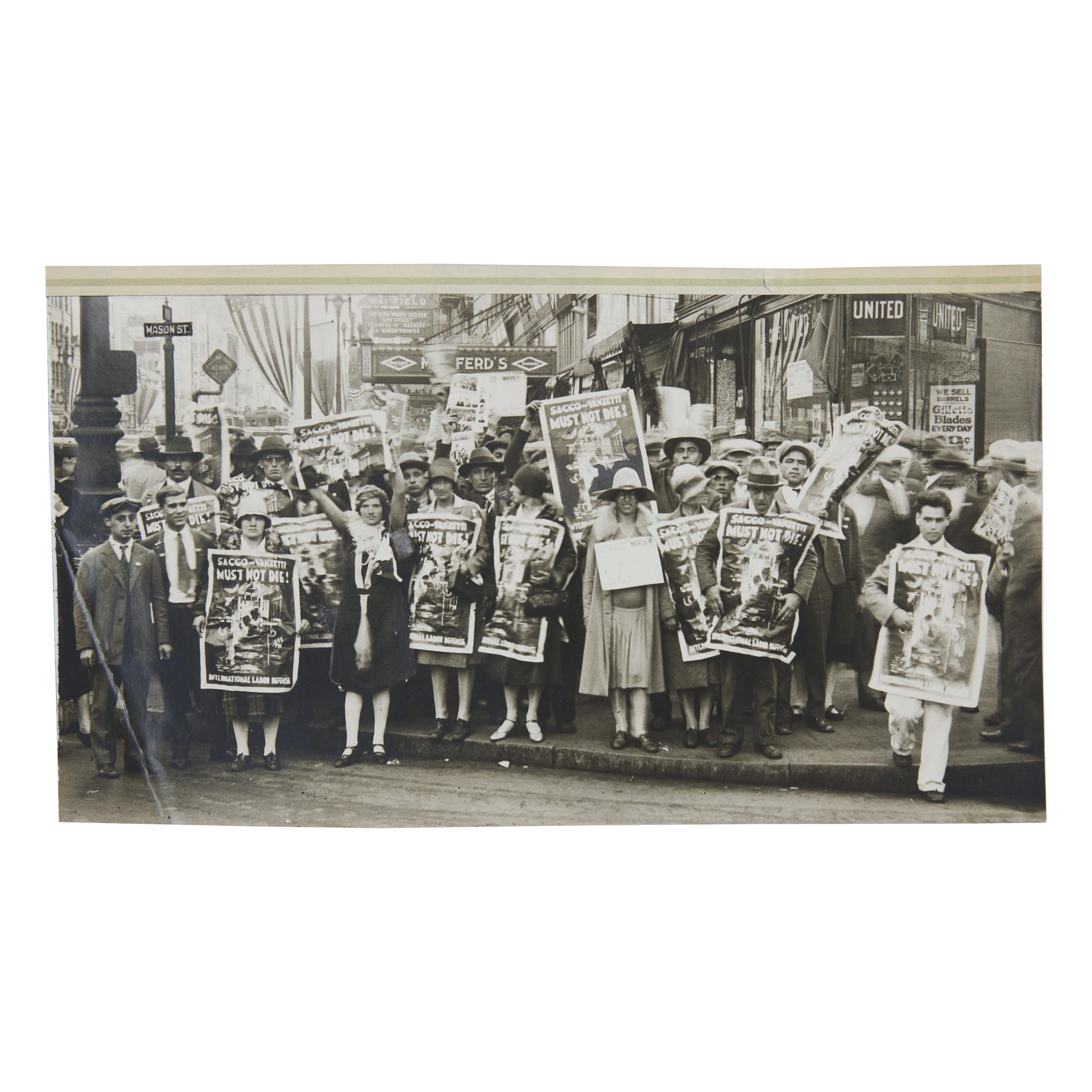 [Sacco and Vanzetti] Press Photo of a San Francisco Protest in Support of Italian Anarchists, Sacco and Vanzetti, 1927