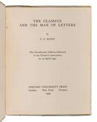 ELIOT, T.S. (1888-1945). A group of 13 works, including: