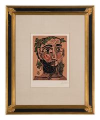 Homme barbu couronné de feuillage , 1962
