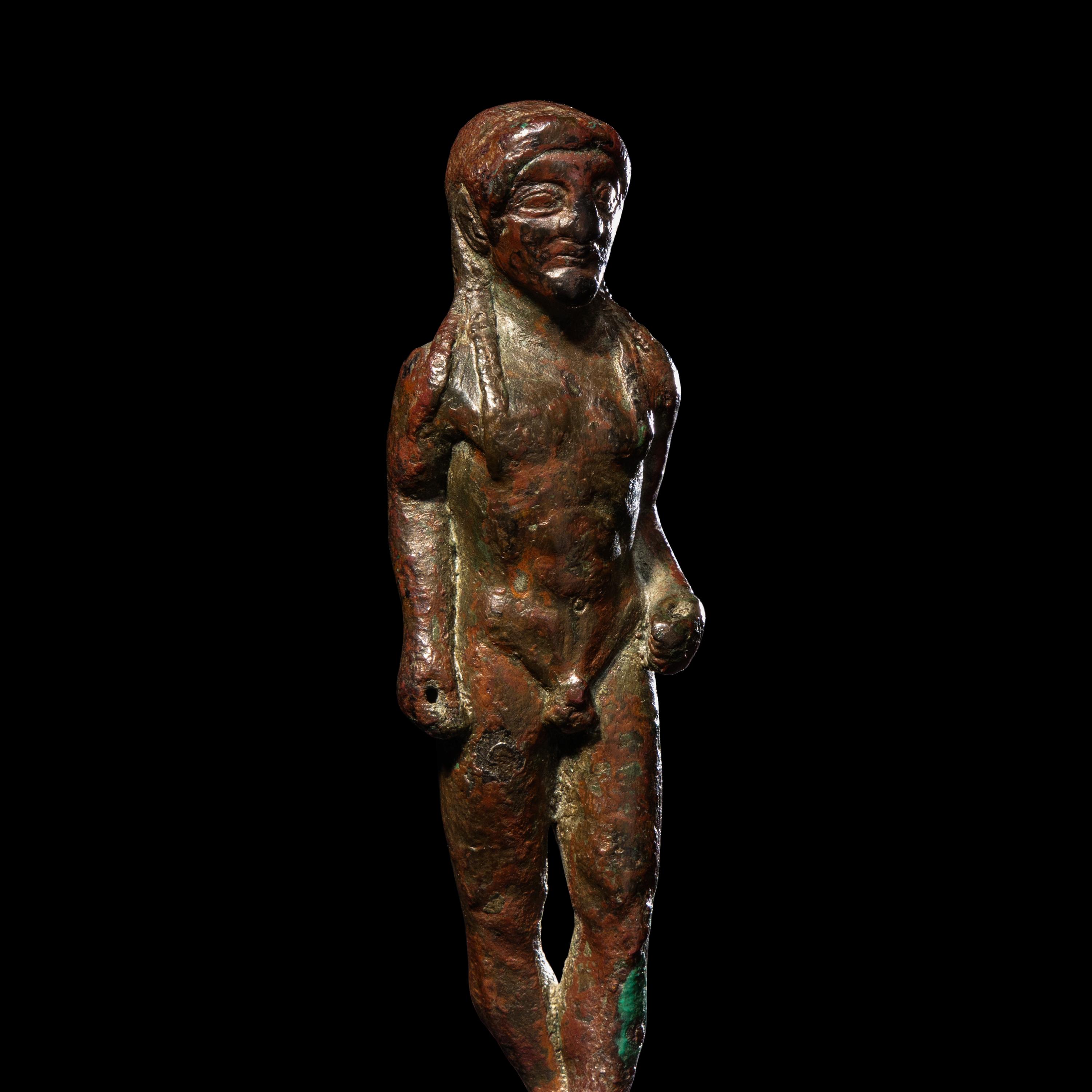 A Greek Bronze Kouros