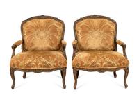 A Pair of Louis XV Style Fauteuils