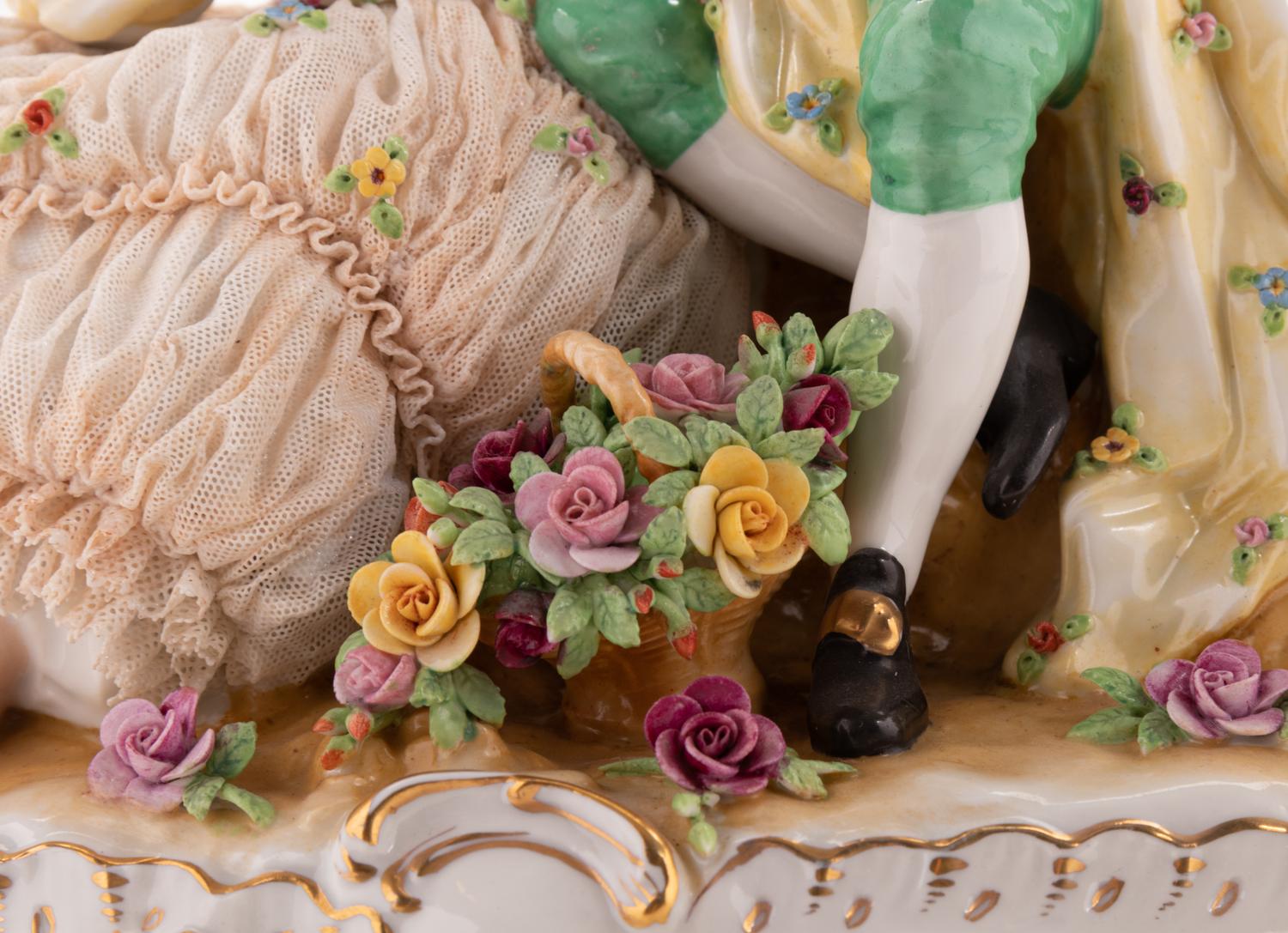 A Volkstedt Porcelain Figural Group
