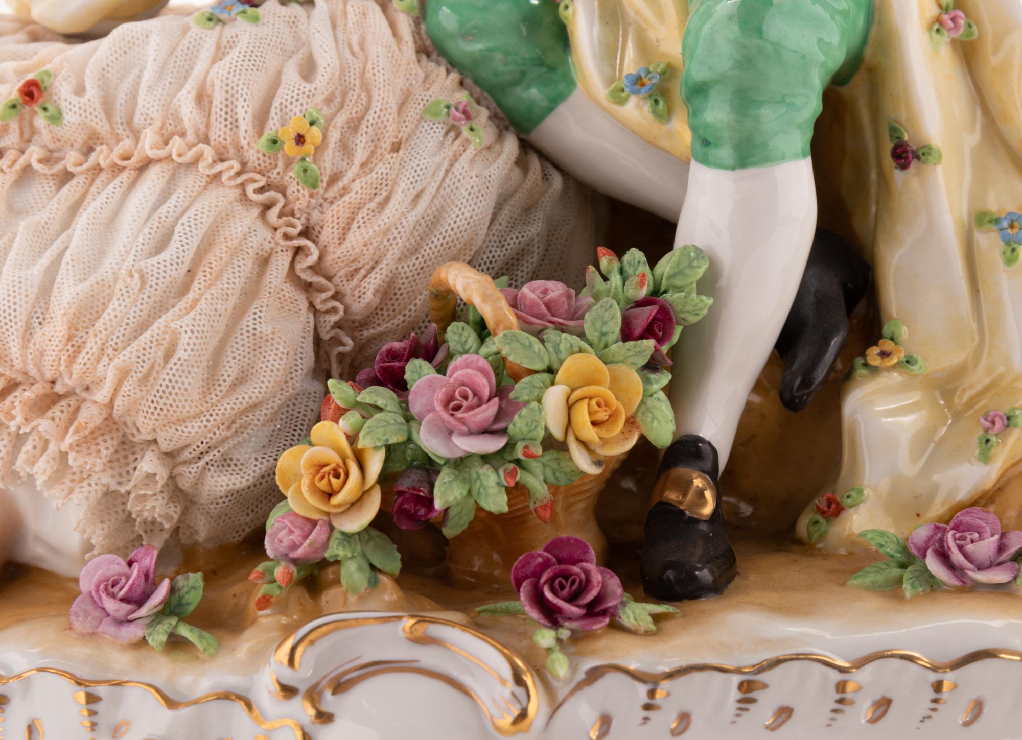 A Volkstedt Porcelain Figural Group