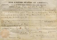 [TAYLOR, Zachary (1784-1850)]. Partially printed secretarial signed document. 1 May 1849.