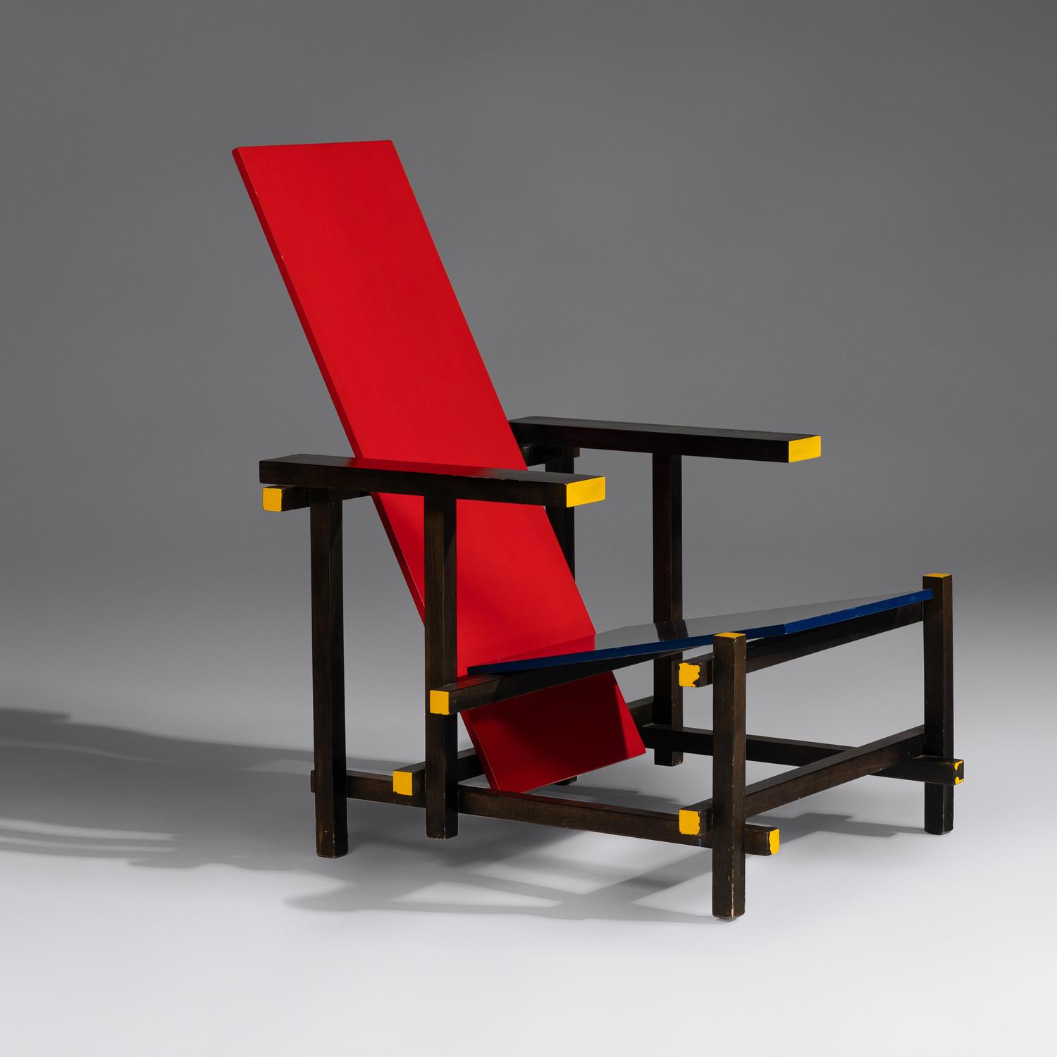Red Blue Chair , c. 1980 Cassina, Italy
