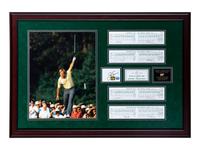 A Jack Nicklaus 1986 Masters Scorecard Signed Autograph Large Format Display,