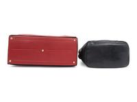 Two Designer Leather Bags: One Yves Saint Laurent and One Prada, 1990-2000s
