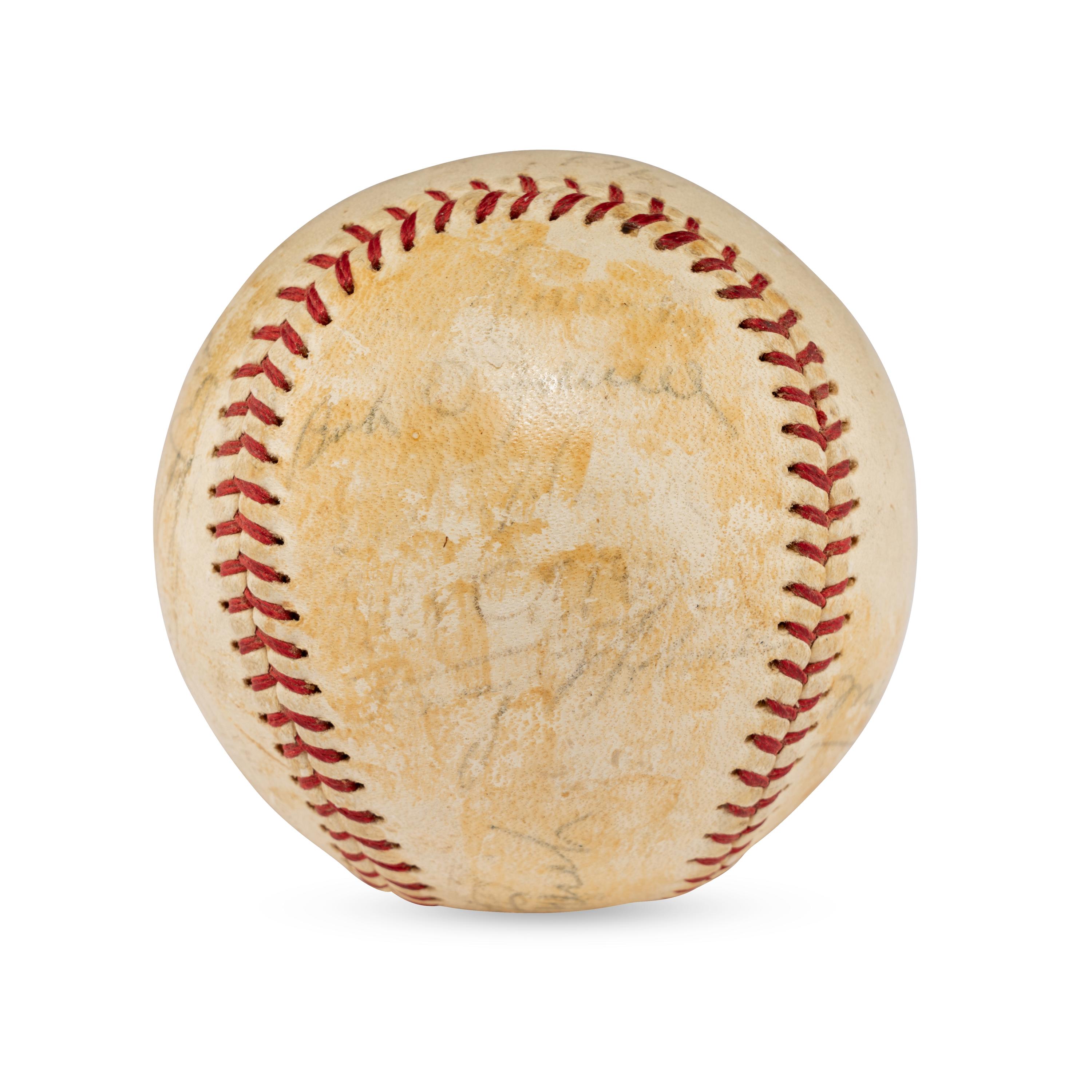 A Vintage Mulit Signed Autograph Baseball Featuring Hall of Famers and Notables (Beckett Authentication Services Letter of Authenticity)