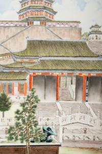 A Famille Rose 'Summer Palace' Wall Panel