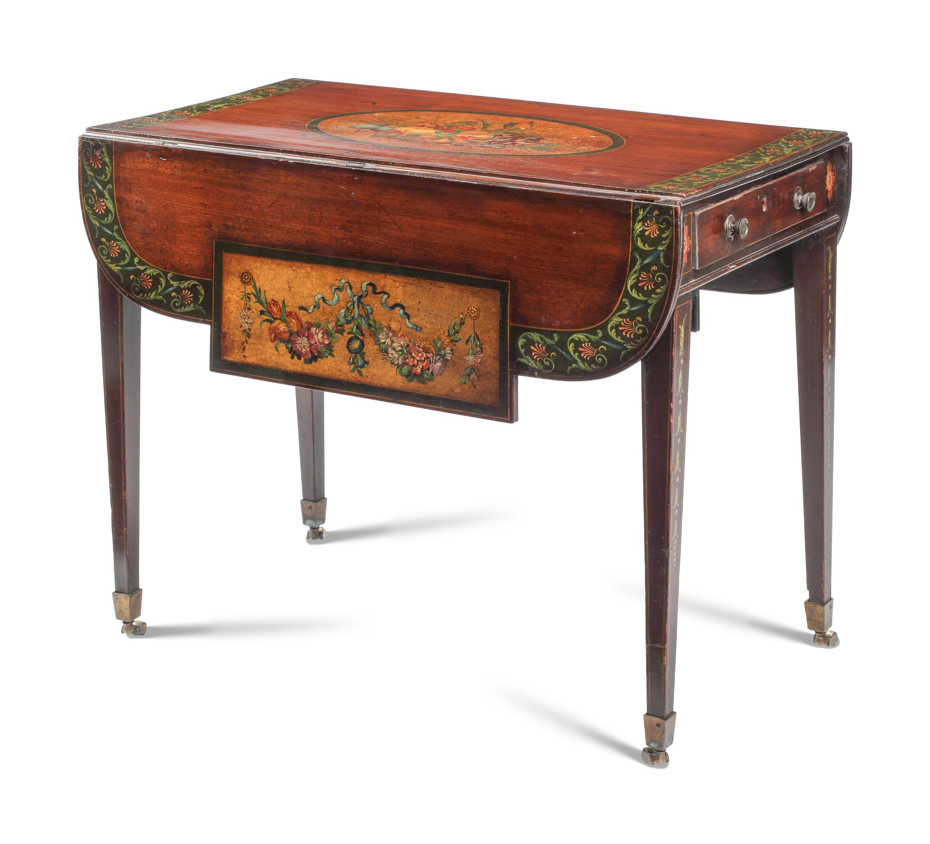 A George III Painted Mahogany Pembroke Table