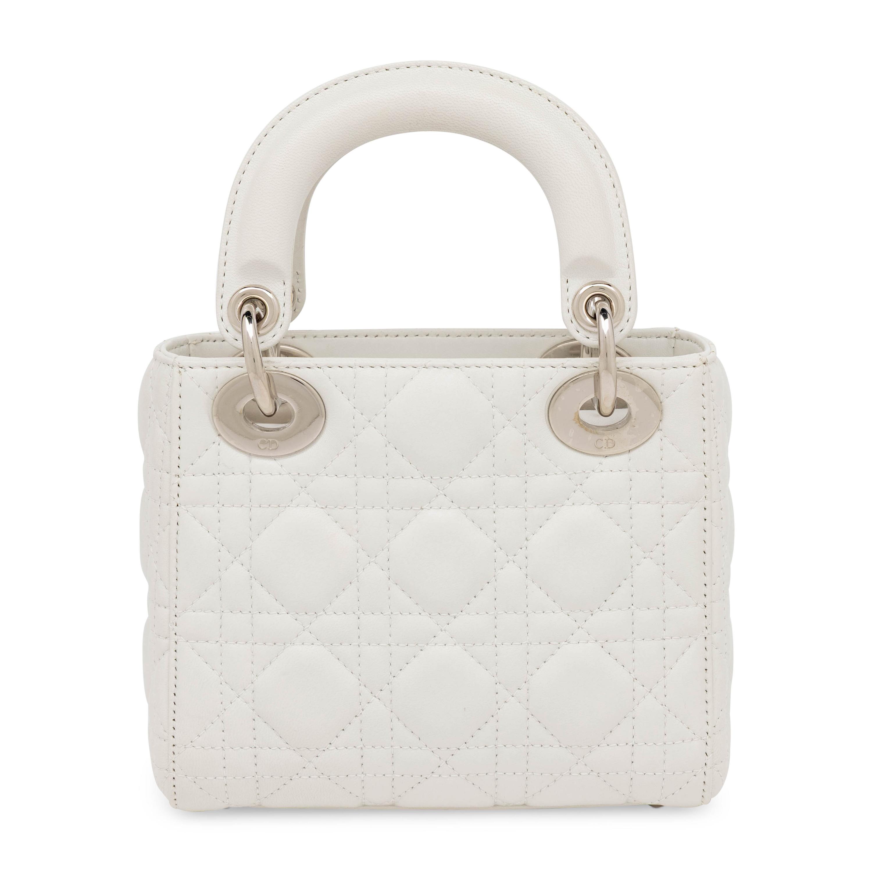 Christian Dior, Mini Lady Dior in White Leather
