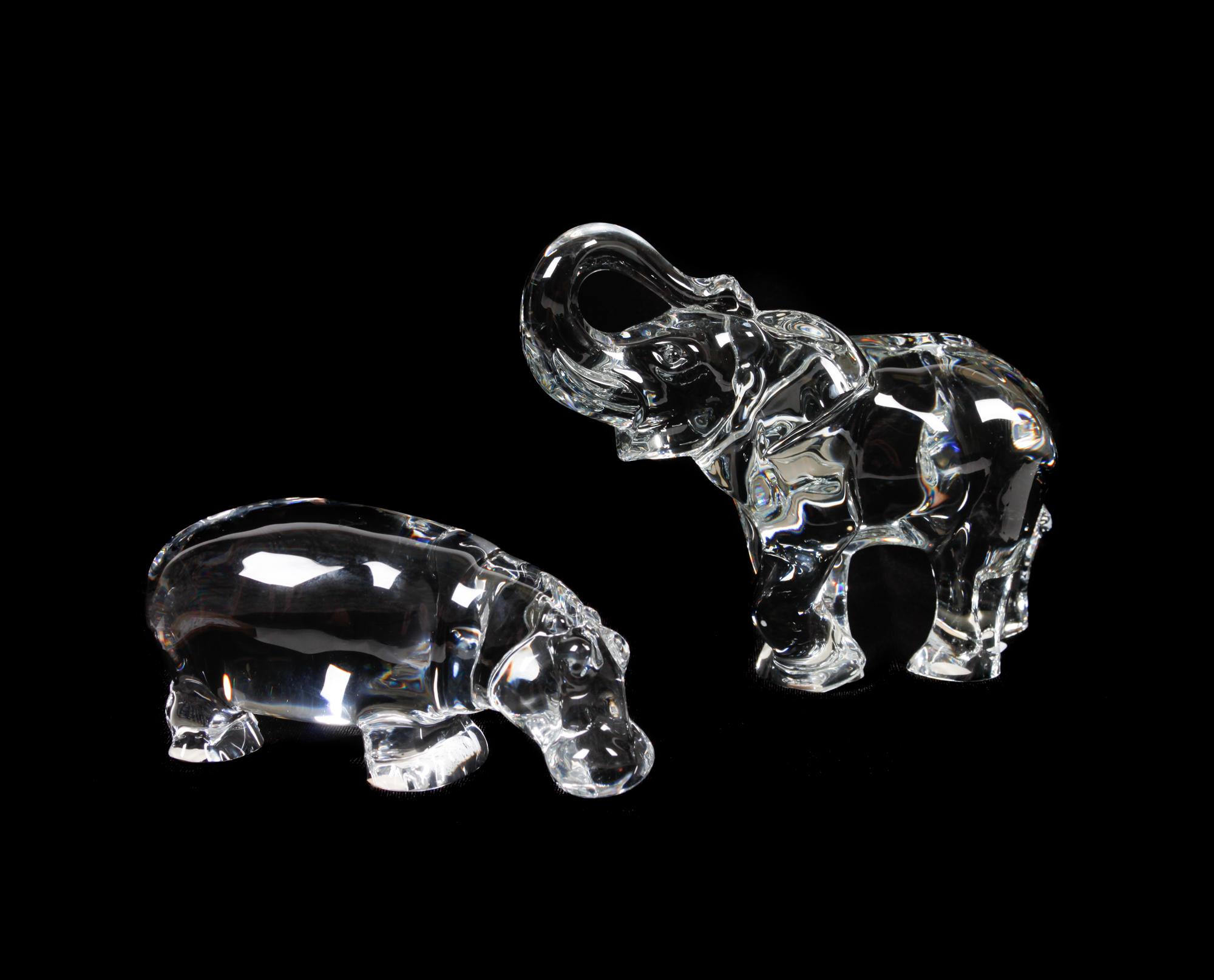 A Group of Twelve Baccarat Glass Animals