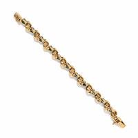 YELLOW GOLD AND BLUE TOPAZ BRACELET