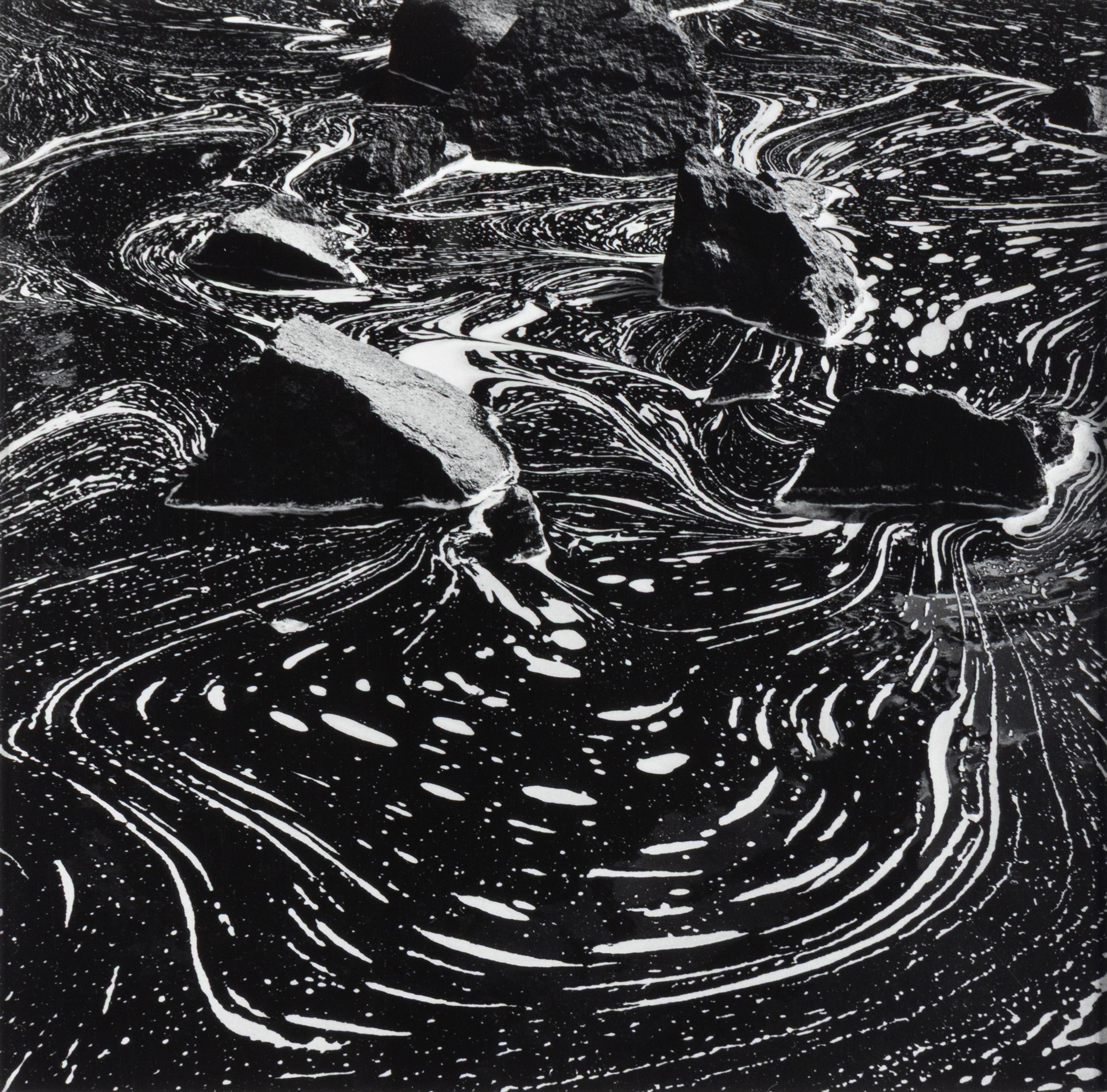 Joseph Jachna (American, 1935–2016) — Foam and Rocks, Slough Gundy, South Fork, Flambeau River ,1967