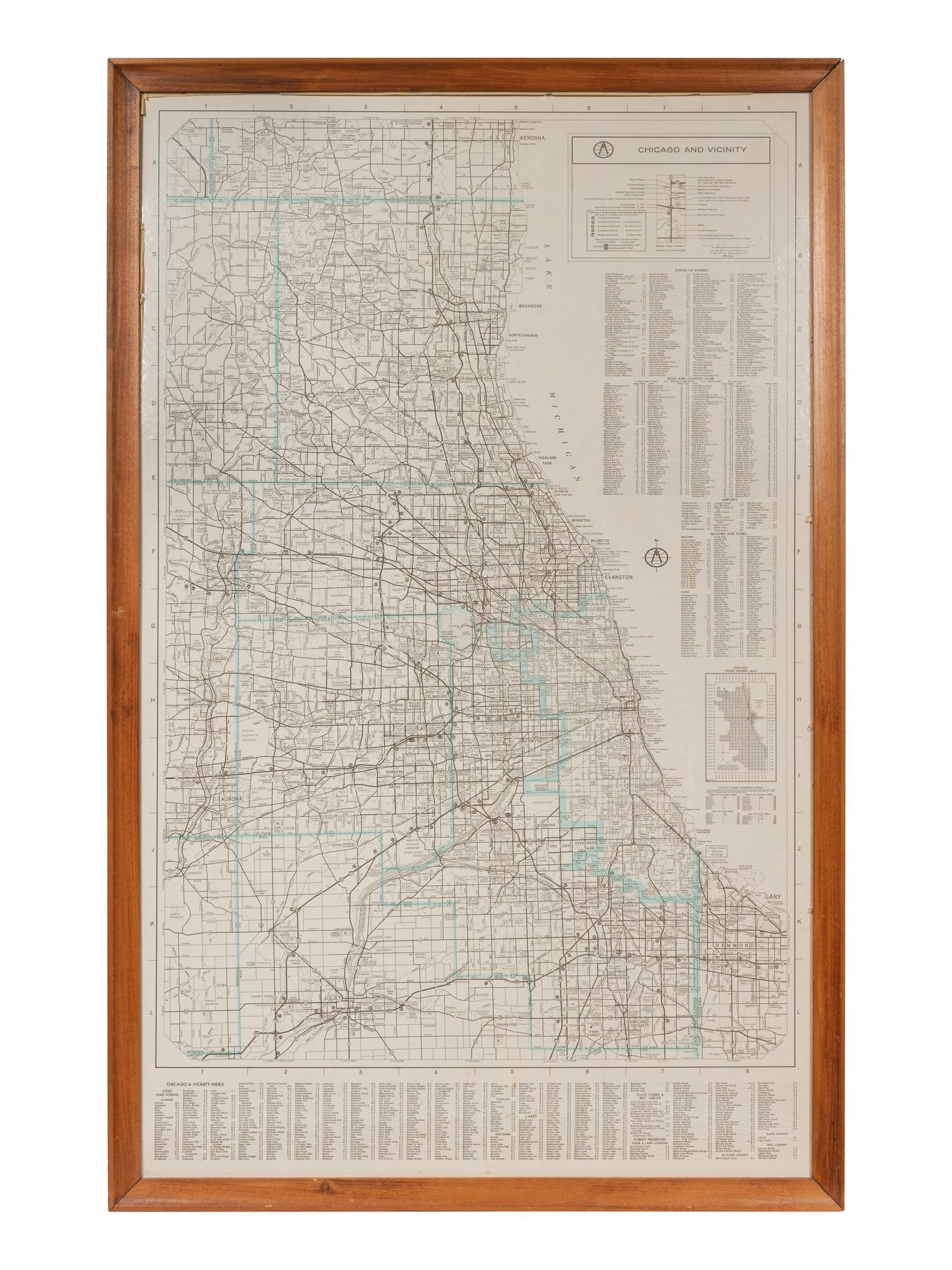 A group of five American state and city maps, comprising: