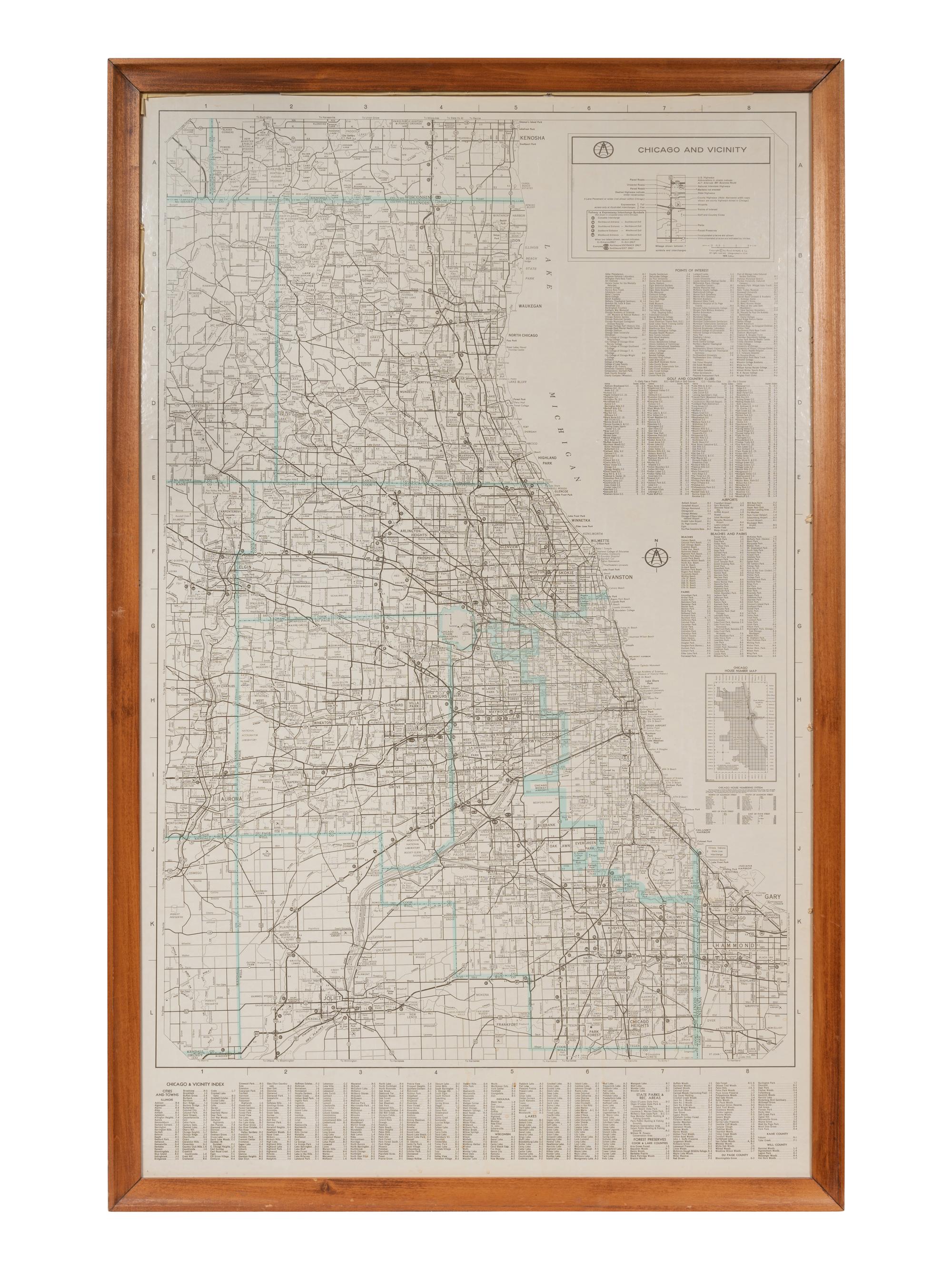 A group of five American state and city maps, comprising: