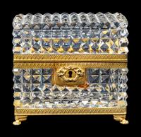 A French Gilt-Metal-Mounted Cut Glass Covered Box — EARLY 20TH CENTURY