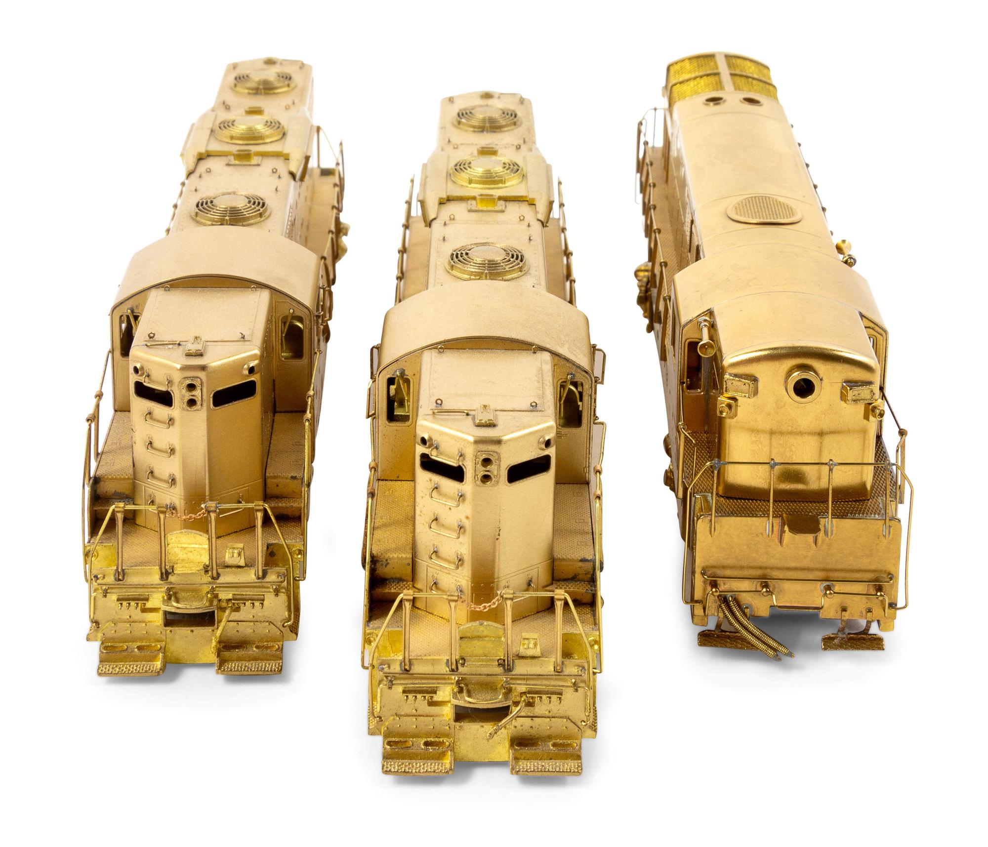 A Group of Three Brass HO-Gauge Diesel Locomotives