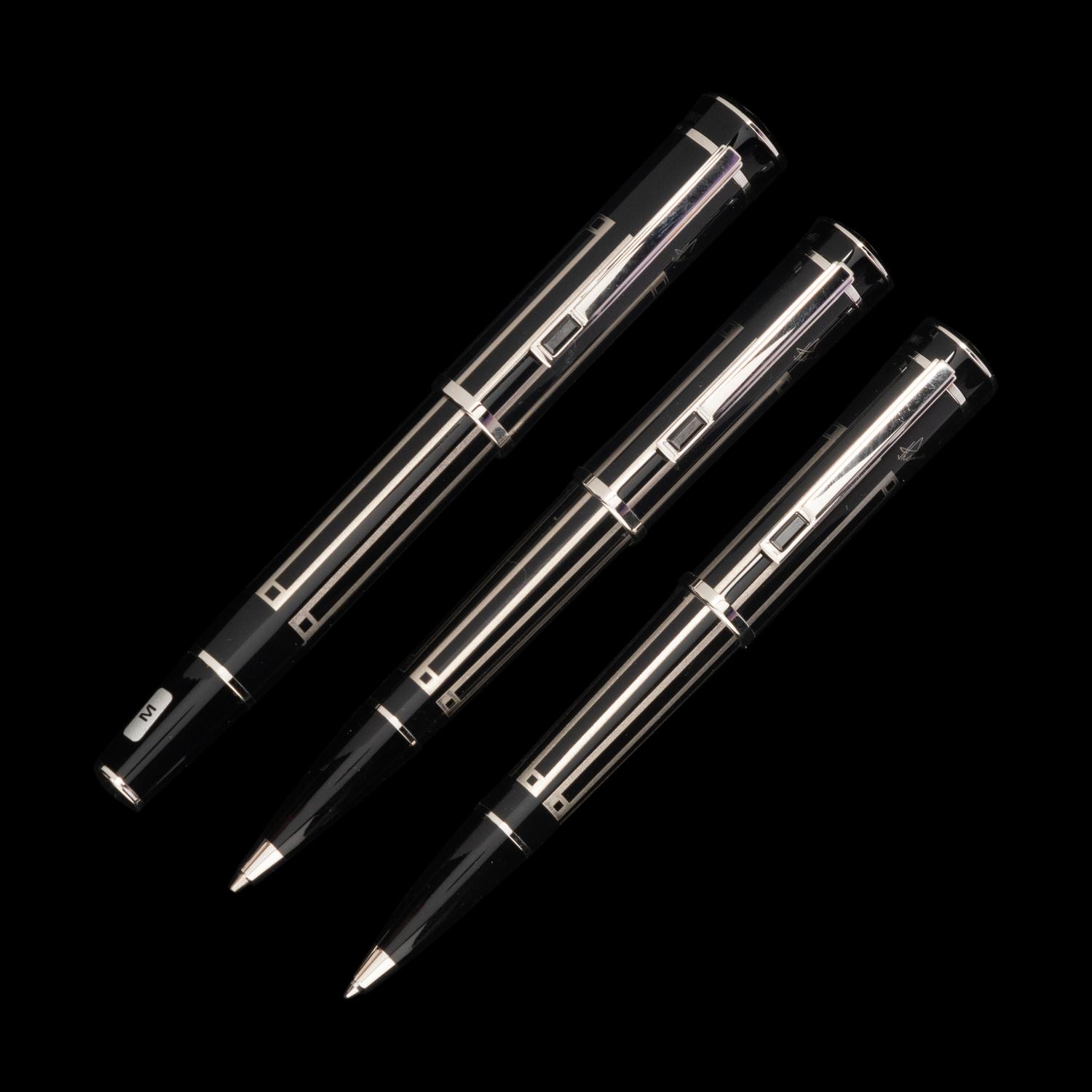 A Montblanc Limited Edition Thomas Mann Fountain Pen, Rollerball Pen and Mechanical Pencil Set
