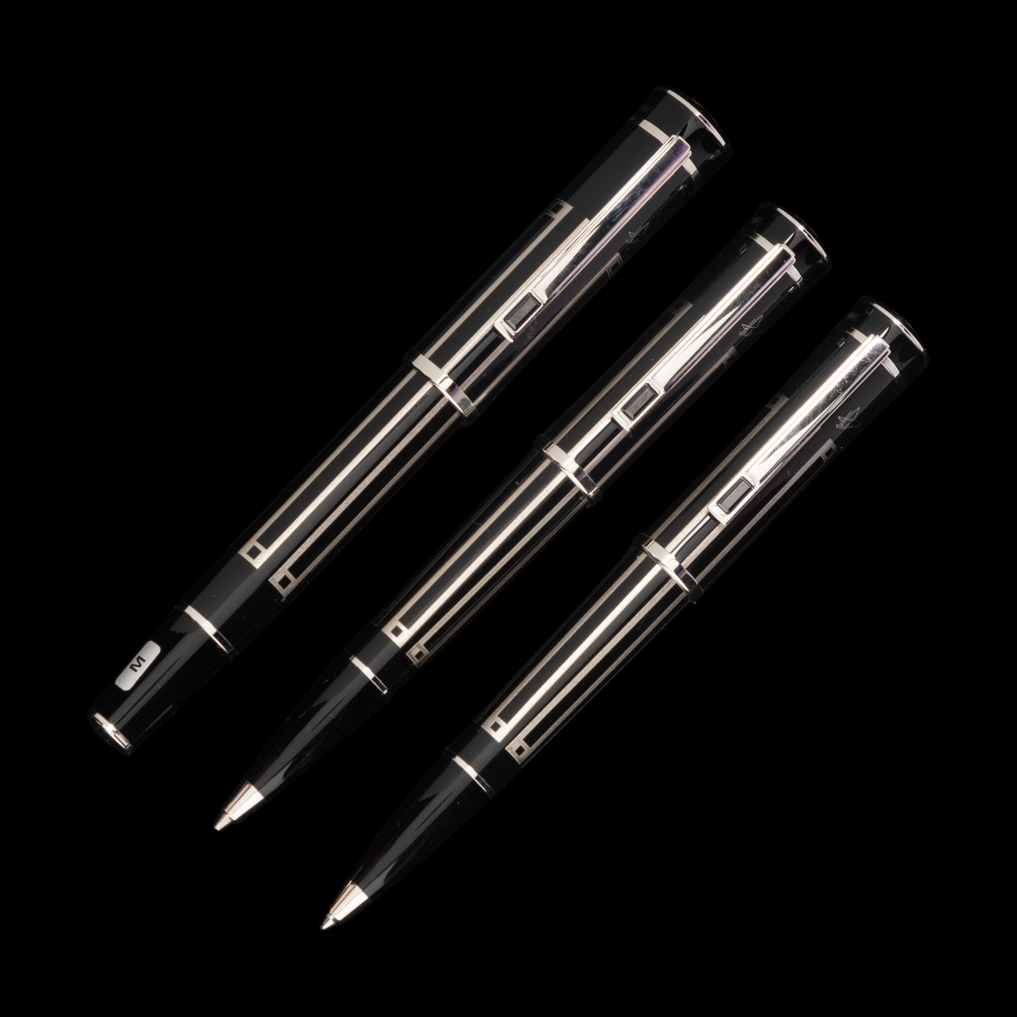 A Montblanc Limited Edition Thomas Mann Fountain Pen, Rollerball Pen and Mechanical Pencil Set