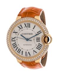 CARTIER, 18K YELLOW GOLD AND DIAMOND 'BALLON BLEU' WRISTWATCH