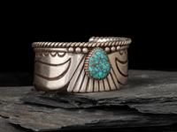 Silver and Turquoise Cuff Bracelet
