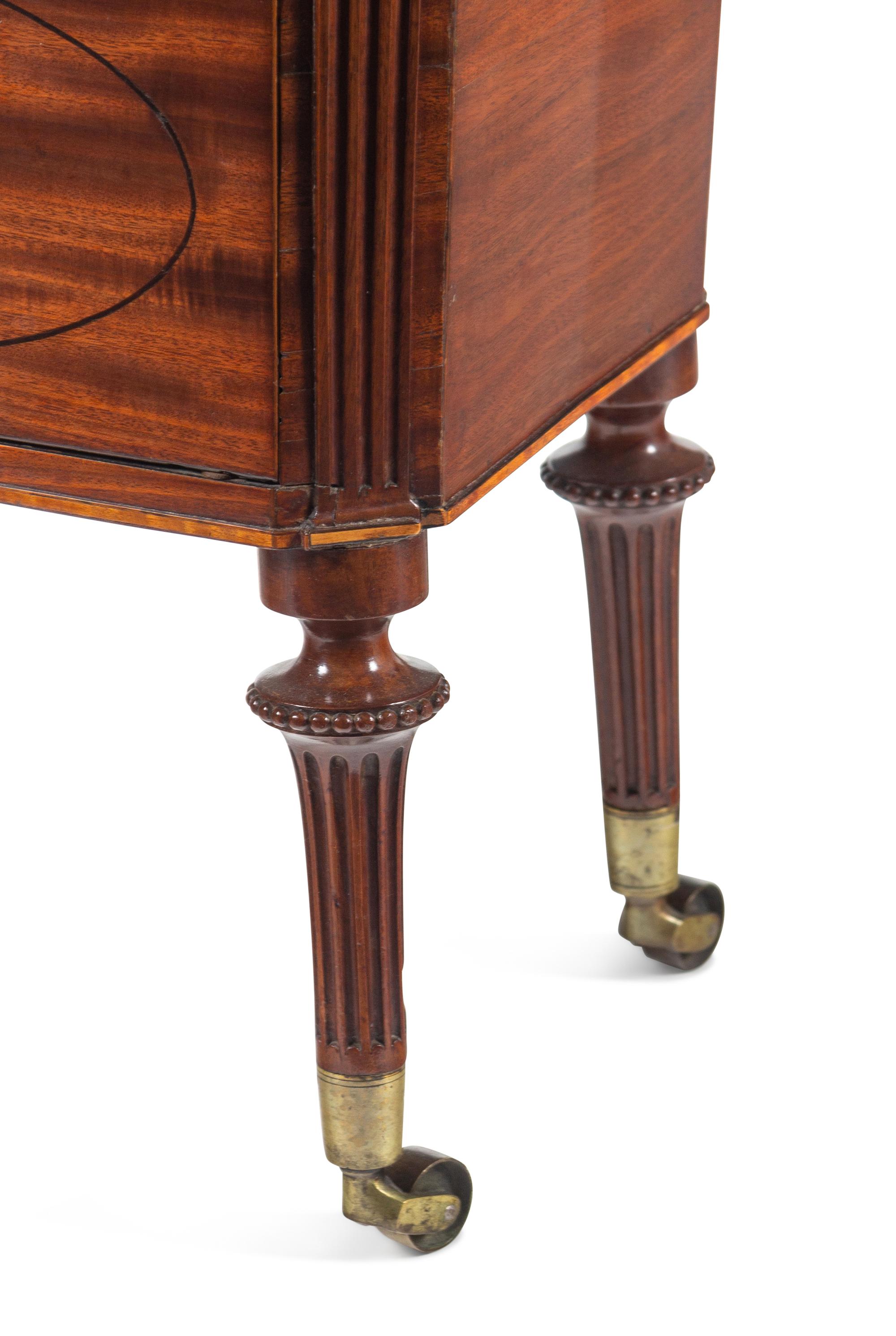 A George III Ebony-Strung Mahogany Cellarette