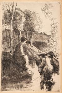 Vachère au bord de l'eau and Les Faneuses