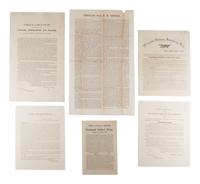 [CIVIL WAR]. A group of imprints and broadsides related to the Illinois war effort, including Sanitary Fairs, Soldiers' Homes, and proclamations for fasting and prayer.