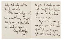 KENNEDY, Rose Fitzgerald (1890-1995). Autograph letter signed ("Rose"), to Arthur Goldsmith. Palm Beach, 4 January (no year).