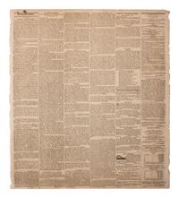 [POLITICS]. National Intelligencer . Vol. XXXIV, No. 4878. Washington, DC: Gales & Seaton, 5 March 1833. Containing Andrew Jackson's inaugural address.