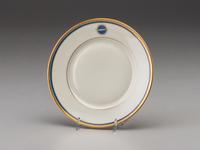 [TRANSPORTATION] - [ZEPPELIN]. Set of Deutsche Zeppelin-Reederei porcelain with dinner plates, salad plates, and sherbet glasses.